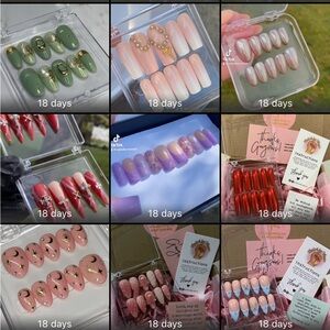 Luxury Hand Made Press On Nails Lot